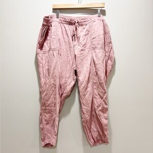 OLD NAVY Women’s Soft Utility Pink Paradigm Ankle Comfy Casual Drawstring Pants